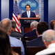 Answering questions at a White House press briefing, the day his position was announced, July 21, 2017.